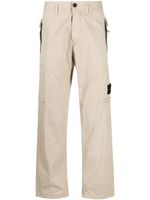 Stone Island Compass-badge straight-leg trousers - Marron - thumbnail