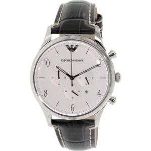 Emporio Armani Heren Classic AR1861 grijs lederen quartz horloge