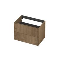 INK - Onderkast 2L Fineer Gefreesd Tbv Greep - 700x450x520 Mm - Ash Grey