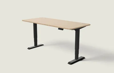 Desktronic HomePro bureau Zwart / Bamboe / 180x80 cm