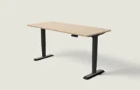 Desktronic HomePro bureau Zwart / Bamboe / 180x80 cm