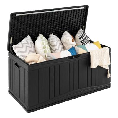 300 L Tuinbox Grote HDPE-opbergbox met Gasveren en Afsluitbaar Deksel Waterbestendige Outdoorbox van Kunststof