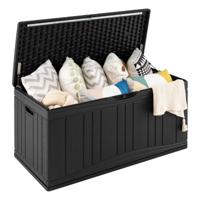 300 L Tuinbox Grote HDPE-opbergbox met Gasveren en Afsluitbaar Deksel Waterbestendige Outdoorbox van Kunststof