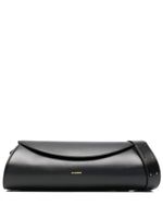 Jil Sander grand sac porté épaule Cannolo en cuir - Noir