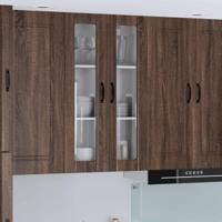 Keukenkast aan de muur met de deur Bruin Eiken 60 x 31 x 100 cm