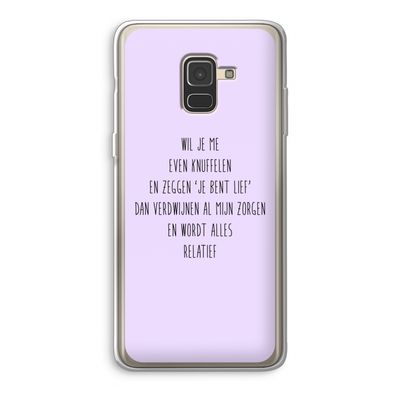 Relatief: Samsung Galaxy A8 (2018) Transparant Hoesje
