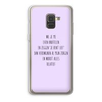 Relatief: Samsung Galaxy A8 (2018) Transparant Hoesje Relatief: Samsung Galaxy A8 (2018) Transparant Hoesje