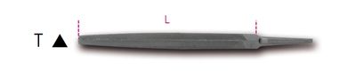 Beta Driehoekig basterd vijlen, zonder handgreep 1718D6/T - 017180123