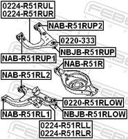 Draagarmrubber NABR51RUP2 Draagarmrubber NABR51RUP2