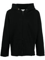 Les Tien hoodie en coton à fermeture zippée - Noir