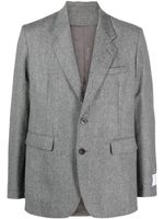 Études Studio blazer Plane Fannel à simple boutonnage - Gris