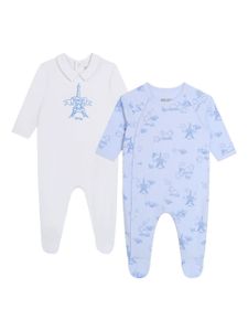 Kenzo Kids trousseau de naissance à logo imprimé - Bleu