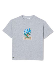 Lacoste Kids t-shirt à imprimé The Mascot - Gris