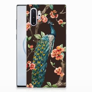 Samsung Galaxy Note 10 Plus TPU Hoesje Pauw met Bloemen