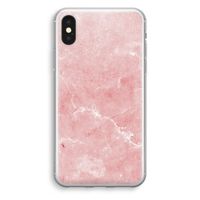 Roze marmer: iPhone X Transparant Hoesje