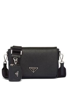 Prada sac porté épaule en cuir Saffiano - Noir