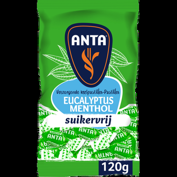 Anta Verzorgende Keelpastilles Eucalyptus Menthol Suikervrij 120 g bij Jumbo