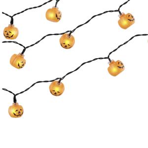 Halloween LED lichtsnoer pompoen - 165 cm - batterijen - voor binnen