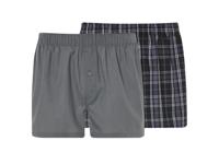 LIVERGY 2 heren boxershorts (Grijs/geruit, XXL)