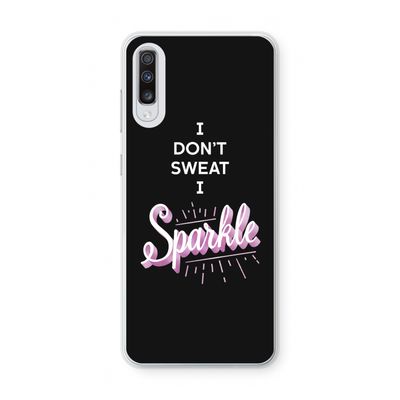Sparkle quote: Samsung Galaxy A70 Transparant Hoesje
