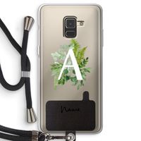 Green Brush: Samsung Galaxy A8 (2018) Transparant Hoesje met koord