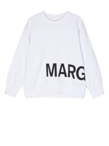 MM6 Maison Margiela Kids sweat à logo imprimé - Blanc