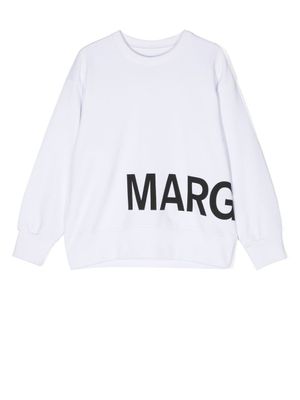 MM6 Maison Margiela Kids sweat à logo imprimé - Blanc