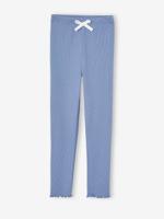 Meisjeslegging van ribtricot indigoblauw
