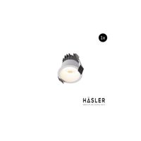 Hasler Inbouwspot Häsler Atrano Incl. Fase Aansnijding Dimbaar 5 cm 3.6 Watt Warm Wit Set 10x - Set 1 Spot