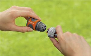 Gardena 18216-20 waterslangkoppeling Slangaansluiting Kunststof, Rubber Grijs, Oranje 1 stuk(s)