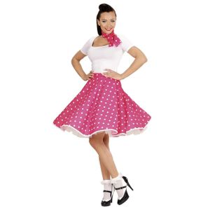 50&apos;s Rok Roze Met Sjaaltje