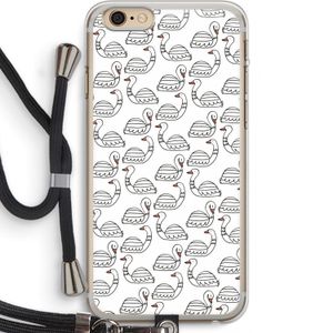 Zwanen: iPhone 6 PLUS / 6S PLUS Transparant Hoesje met koord