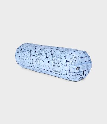 Manduka Yoga Bolster Star Dye Clear Blue Rond Katoen - (Blauw) - 69 x 23 cm