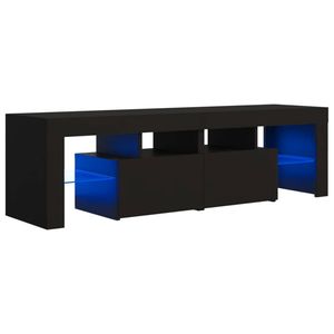 vidaXL Tv-meubel met LED-verlichting 140x36,5x40 cm zwart