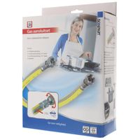 Scanpart Gas Aansluit Set Rvs-flexibele 125cm - thumbnail