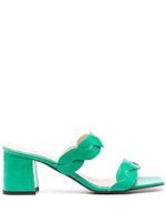 Tila March mules Rhea 65 mm à brides tressées - Vert