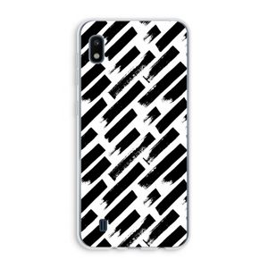 Zwarte vegen: Samsung Galaxy A10 Transparant Hoesje