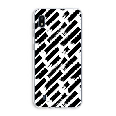 Zwarte vegen: Samsung Galaxy A10 Transparant Hoesje