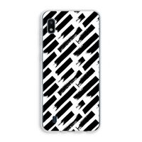 Zwarte vegen: Samsung Galaxy A10 Transparant Hoesje Zwarte vegen: Samsung Galaxy A10 Transparant Hoesje