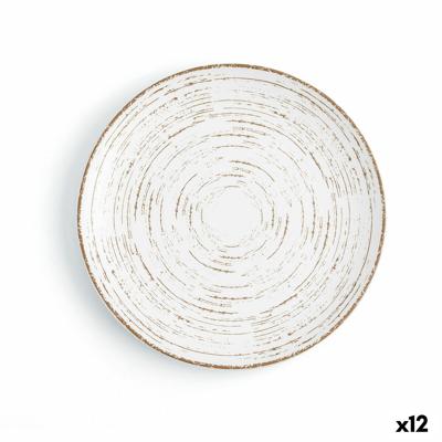 Dinerbord Ariane Tornado White Tweekleurig Keramisch Ø 21 cm (12 Stuks)
