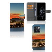 OnePlus 10T | Telefoonhoesje | Met pasjeshouder | Olifanten