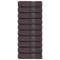 VidaXL Badhanddoeken 10 st 100x150 cm 360 g/m² 100% katoen antraciet