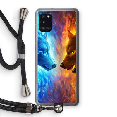 Fire & Ice: Samsung Galaxy A31 Transparant Hoesje met koord