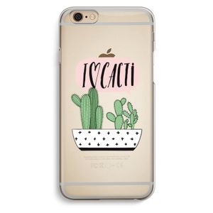 I love cacti: iPhone 6 / 6S Transparant Hoesje