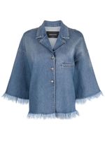 Fabiana Filippi veste en jean à bords francs - Bleu - thumbnail