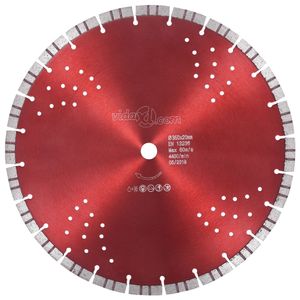 VidaXL Diamantzaagblad met turbo en gaten 350 mm staal