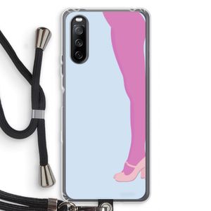 Pink panty: Sony Sony Xperia 10 III Transparant Hoesje met koord