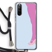 Pink panty: Sony Sony Xperia 10 III Transparant Hoesje met koord