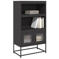 Hoge kast 68x39x123 cm staal zwart