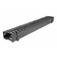 Delock 67022 19 inch Kabelgeleiding voor patchkast 1 HE Zwart